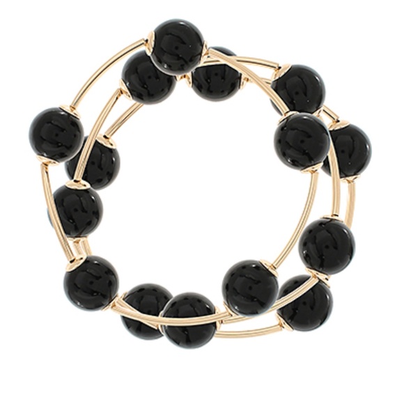 3 Row Acrylic Ball & Bar Station Bracelet - Picture 10 of 11